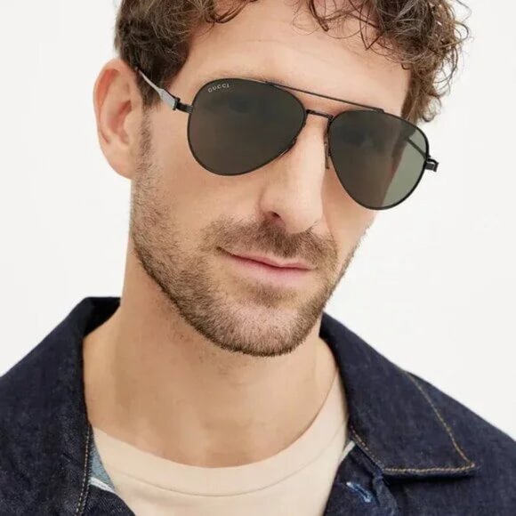 NEW GUCCI SUNGLASSES GUCCI GG1874S 002 SILVER/SILVER MIRROR EYEWEAR - Picture 3 of 4